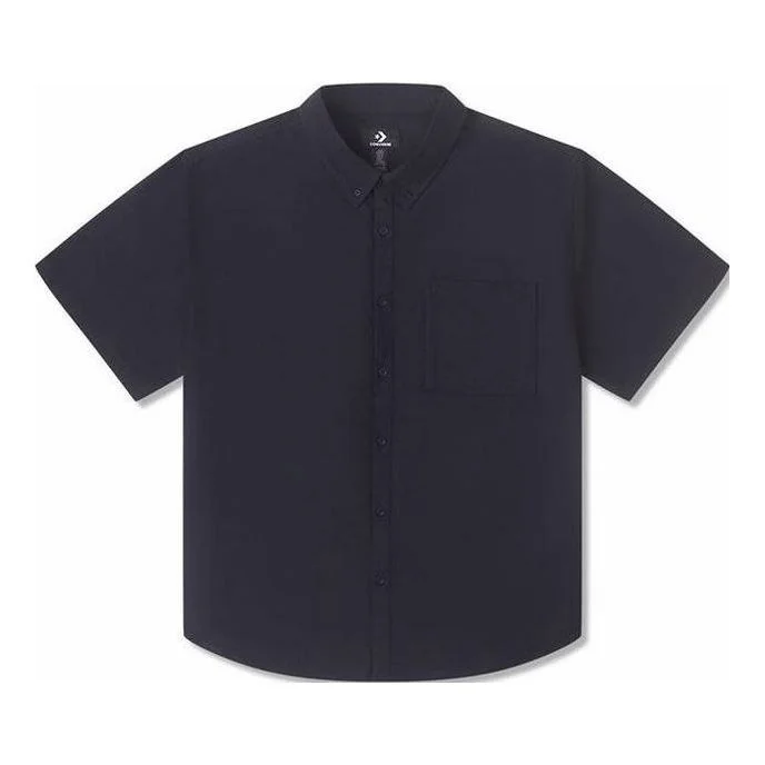 Converse Short Sleeve Basic Woven Shirt 'Black' 10025290-A01 - 1