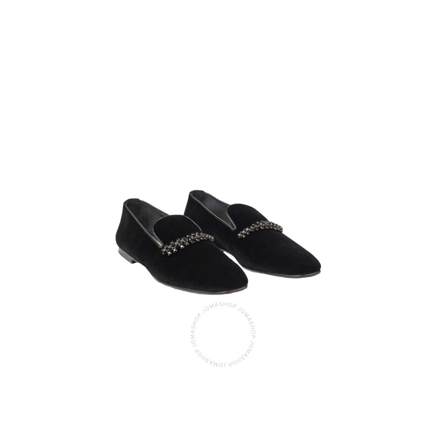 Jimmy Choo Bing Crystal-Embellished Velvet Loafers - 2