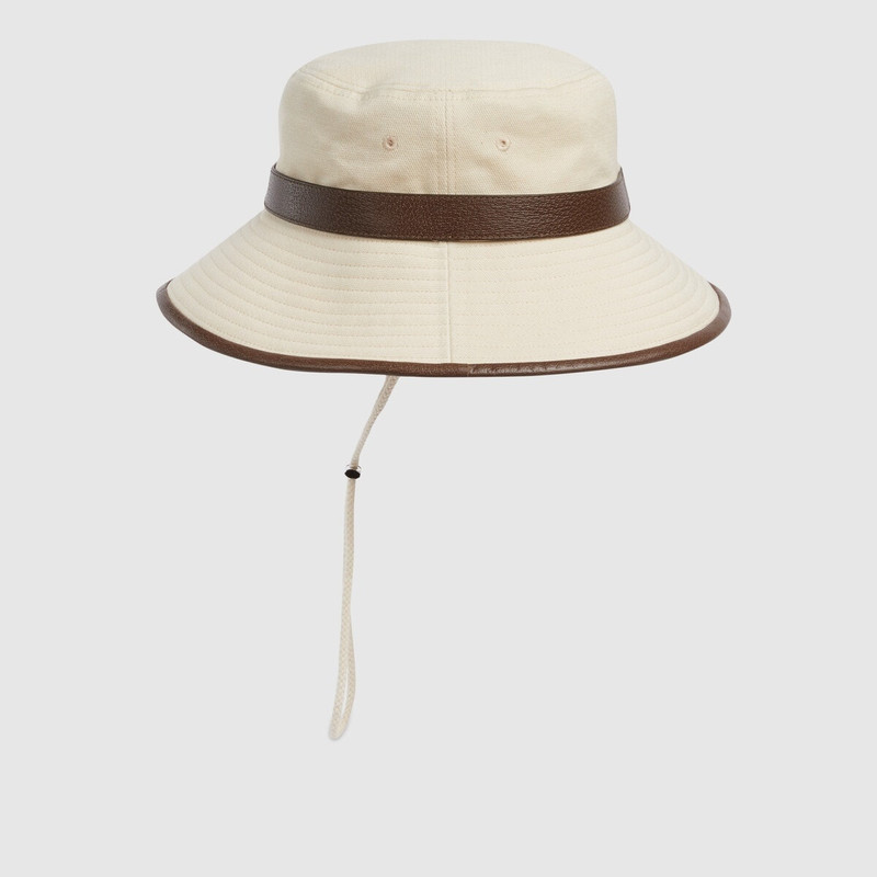 GUCCI Cotton bucket hat with chin strap outlook