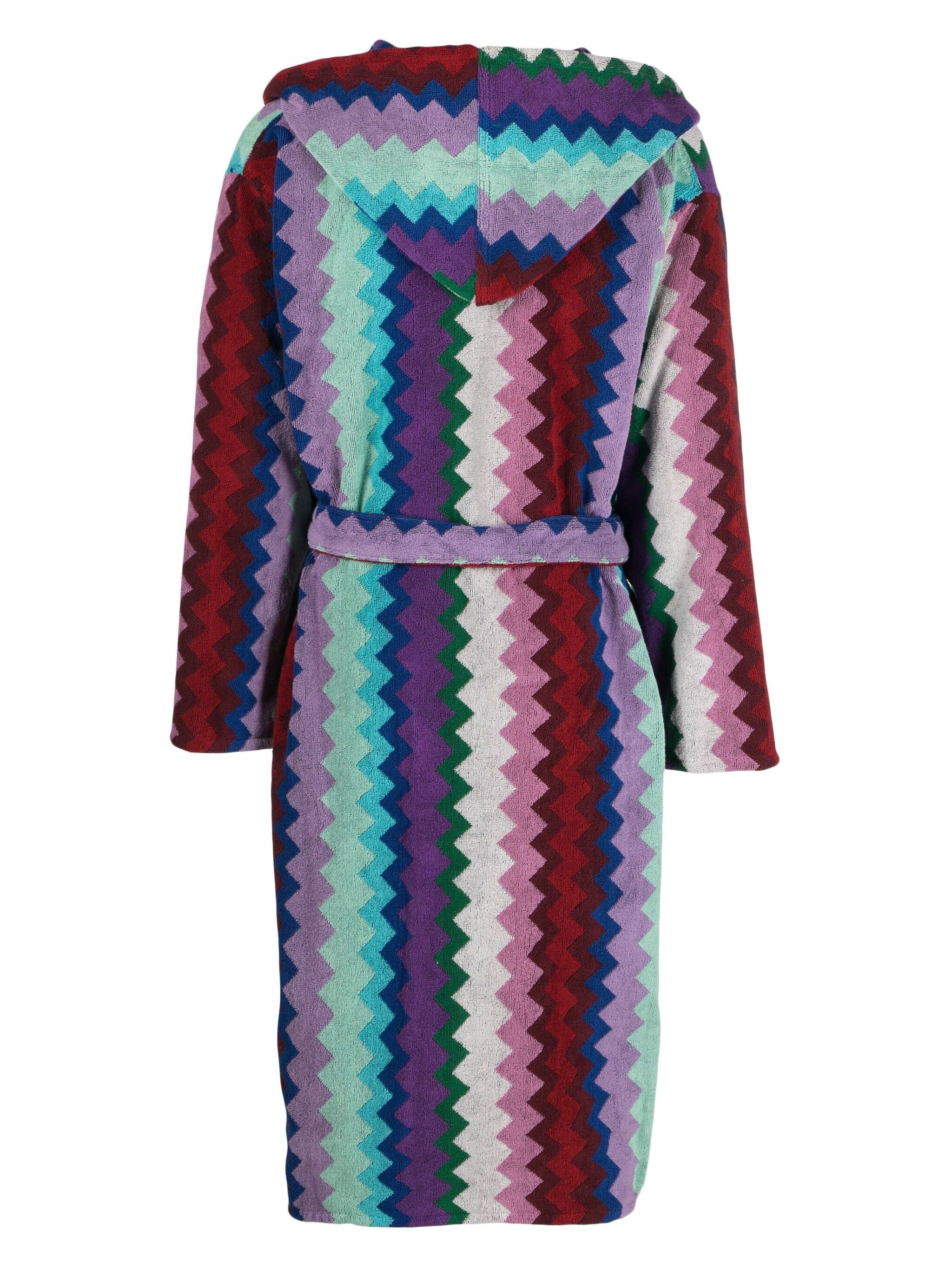 zigzag-pattern terry-cloth bathrobe - 2