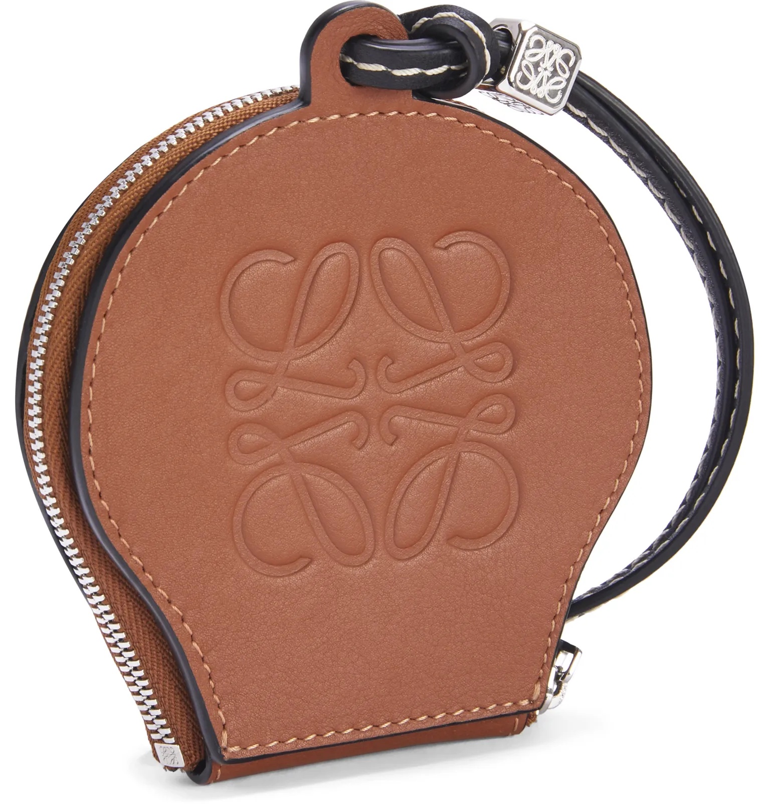 + Paula’s Ibiza Logo-Debossed Leather Pouch - 2