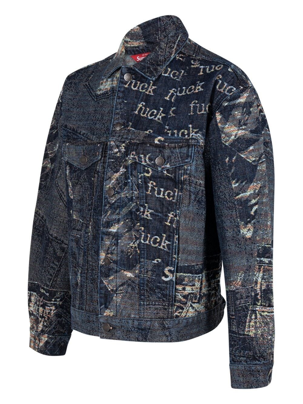 Archive denim jacquard trucker jacket - 3