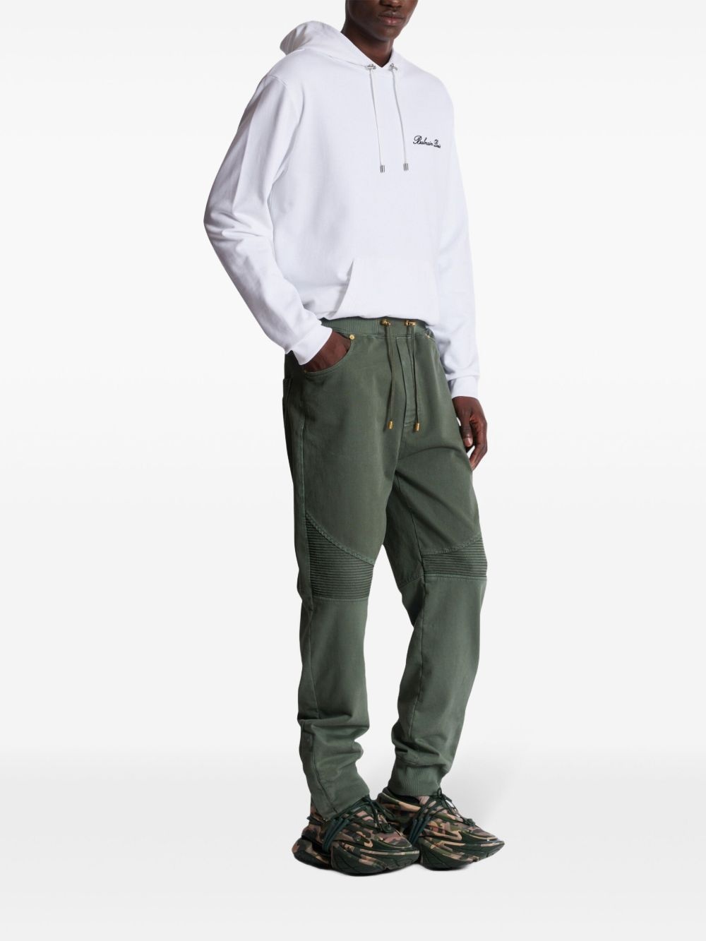 jersey-panelled jeans - 3