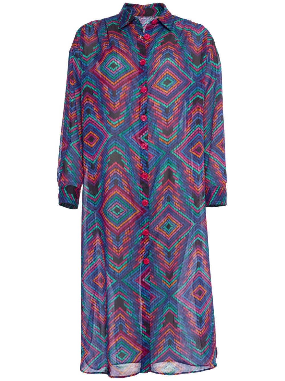 Dj geometric-print shirtdress - 1