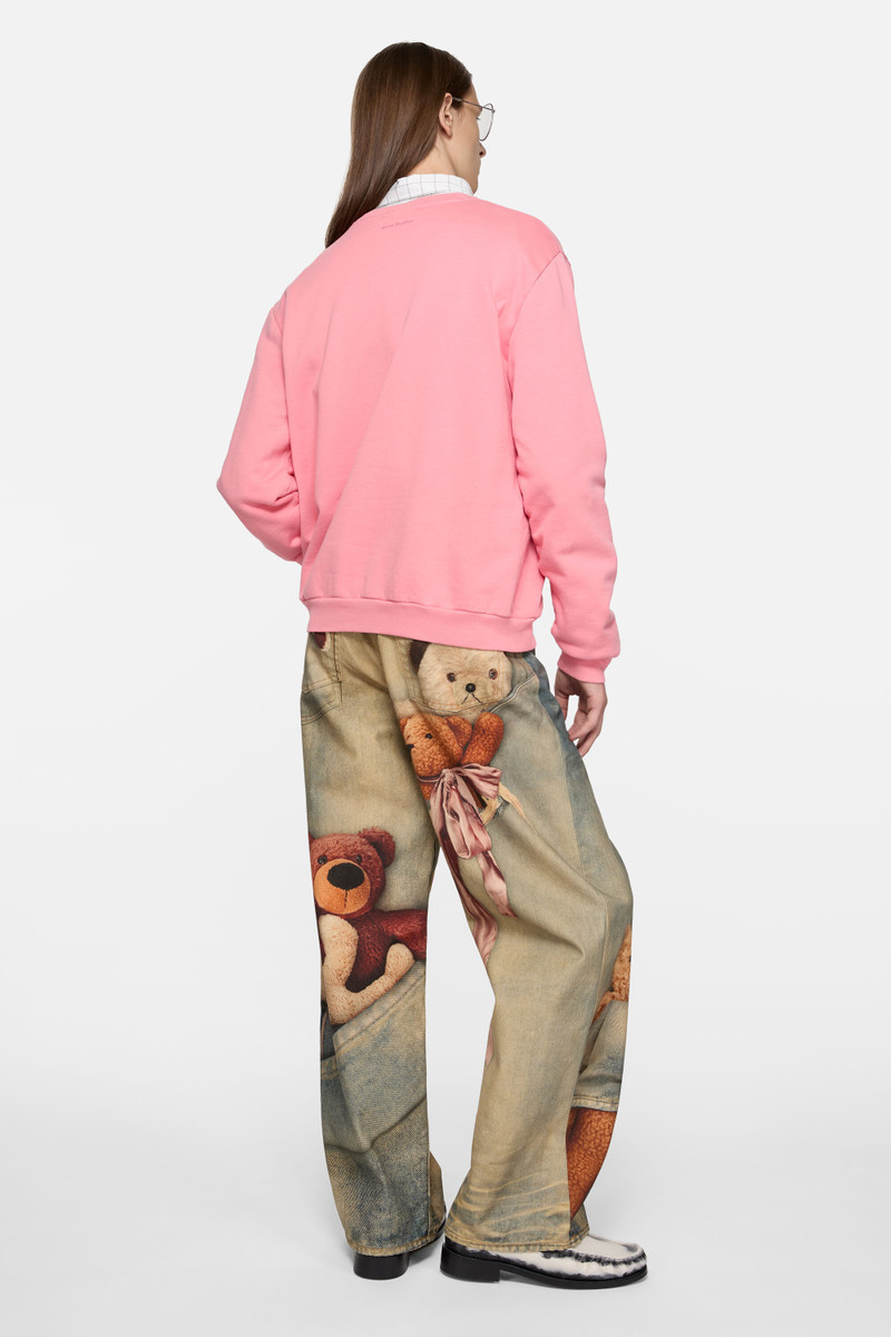 Crew neck fleece sweater - Tango pink 3