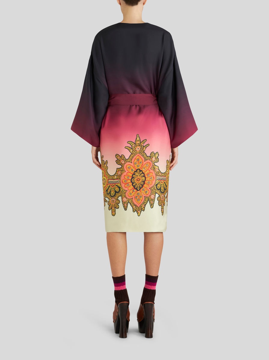 COLOUR SHADED TWILL DUSTER COAT - 5