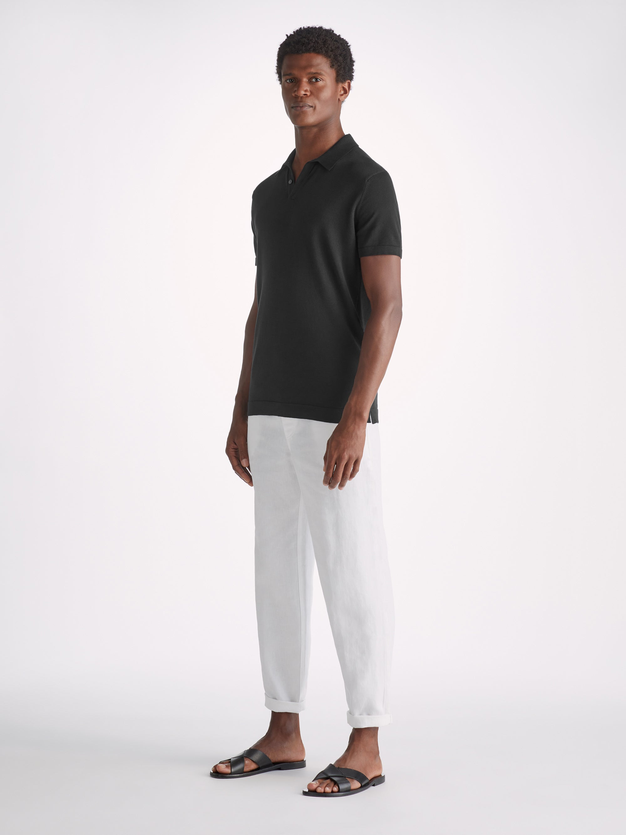 Men's Polo Shirt Jacob Sea Island Cotton Black - 3