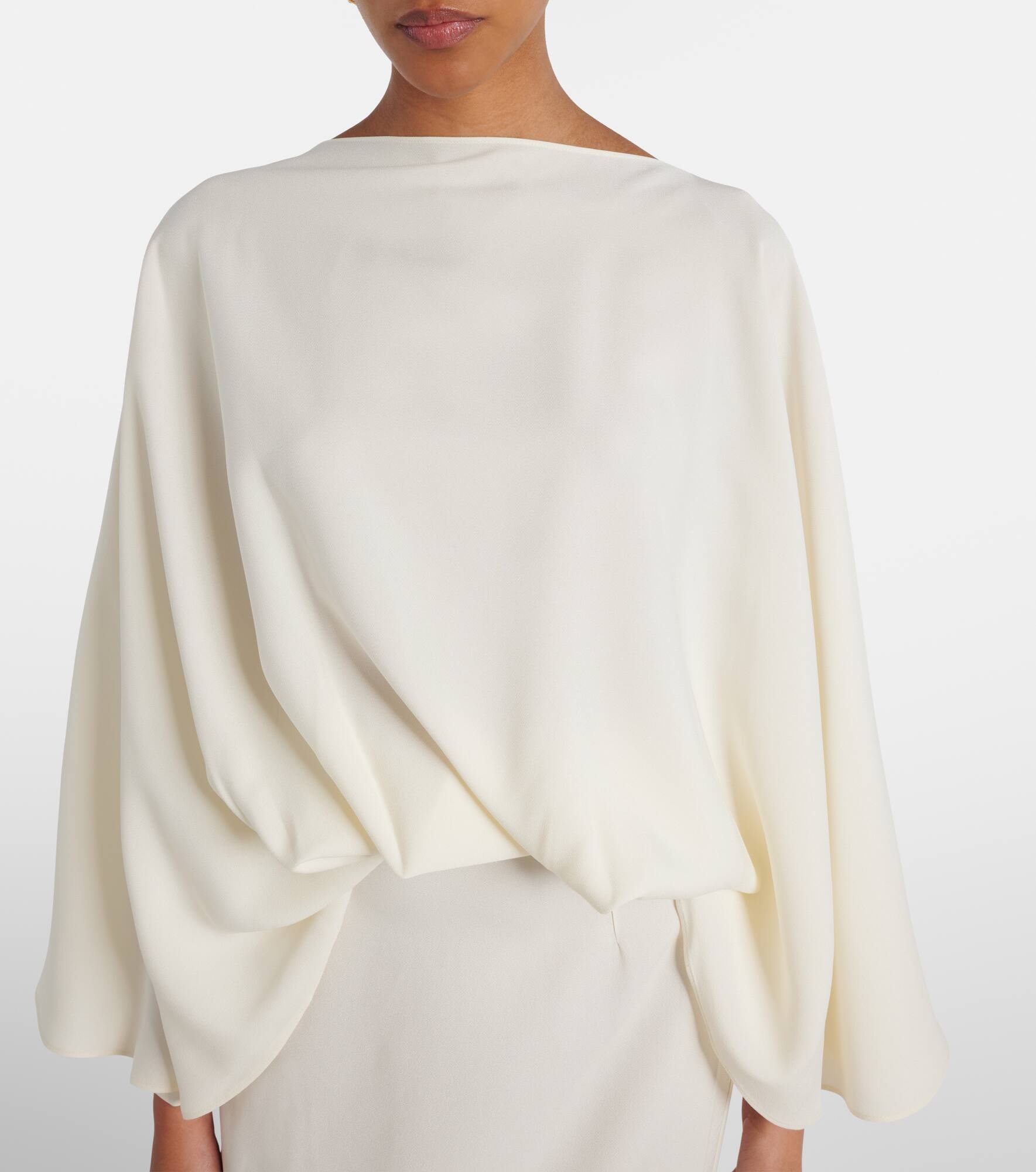 Maddalena draped crêpe cady gown - 4