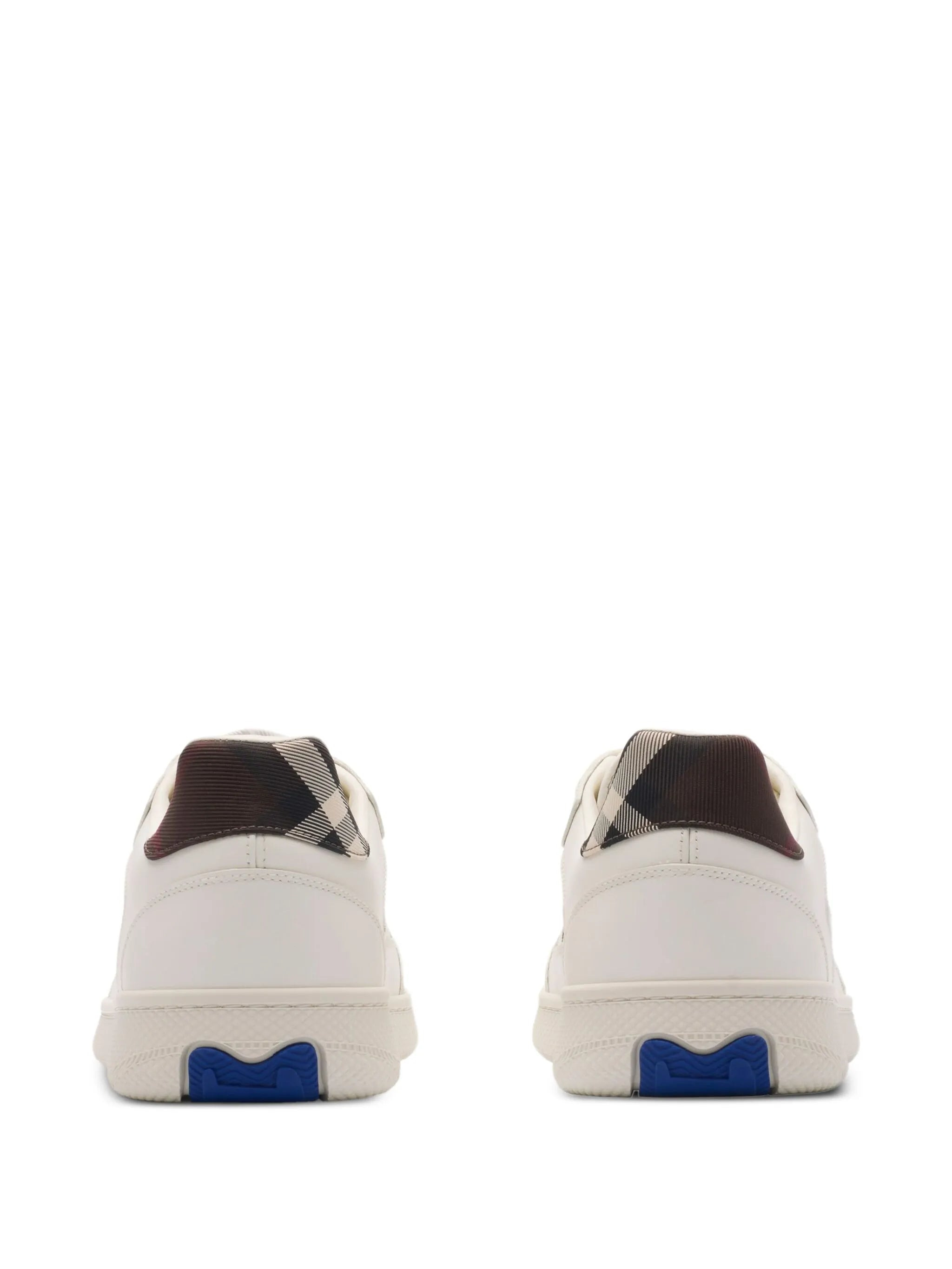Terrace check-panel leather sneakers - 3