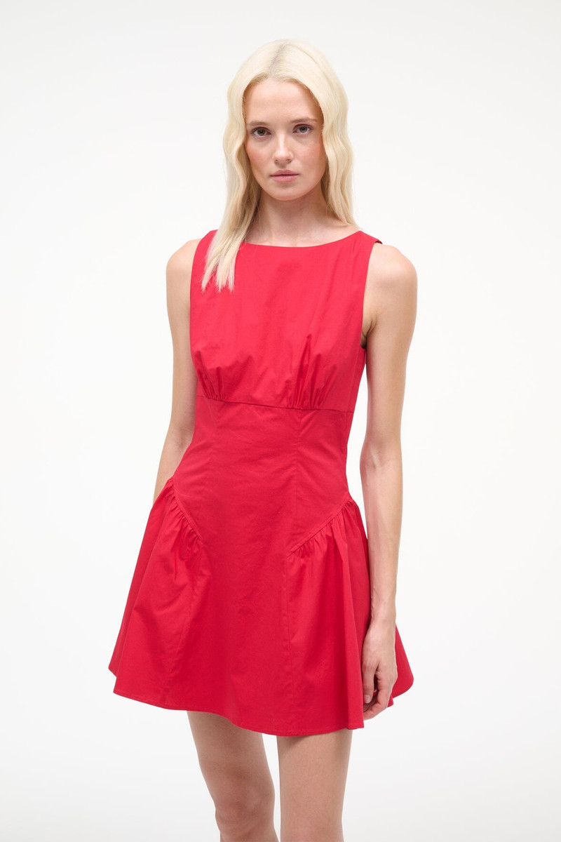 STAUD STAUD GWEN MINI DRESS CHERRY outlook