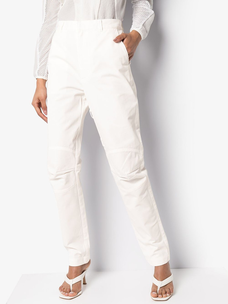 high-waisted slim-fit trousers 3