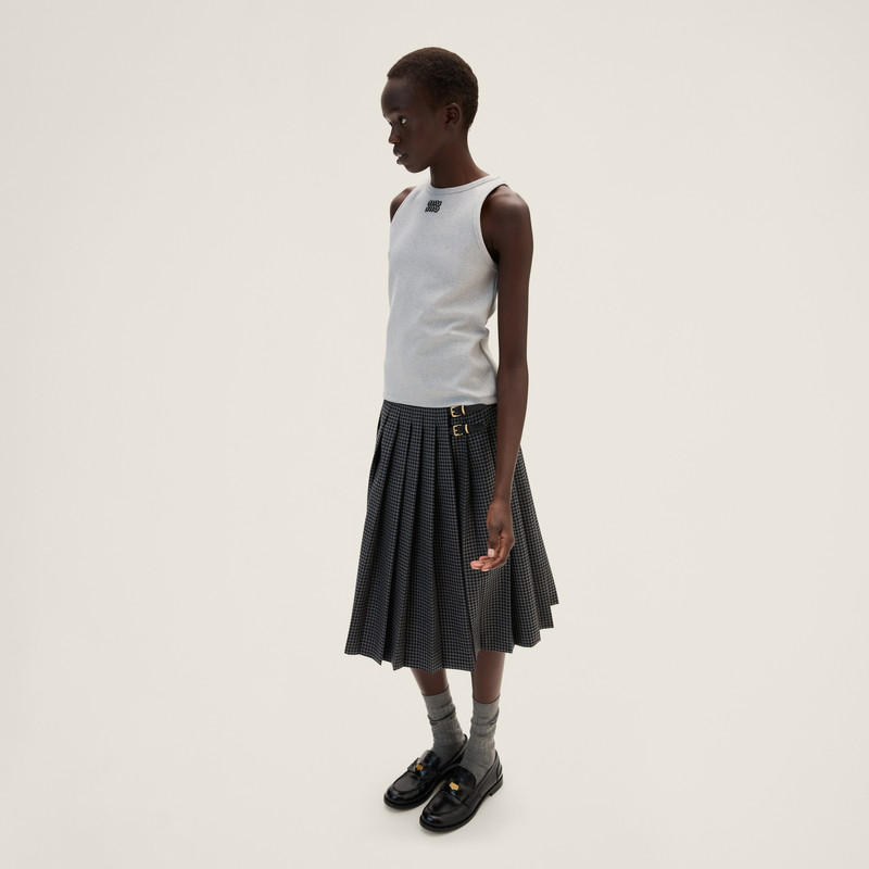 Miu Miu Ribbed jersey racer top outlook