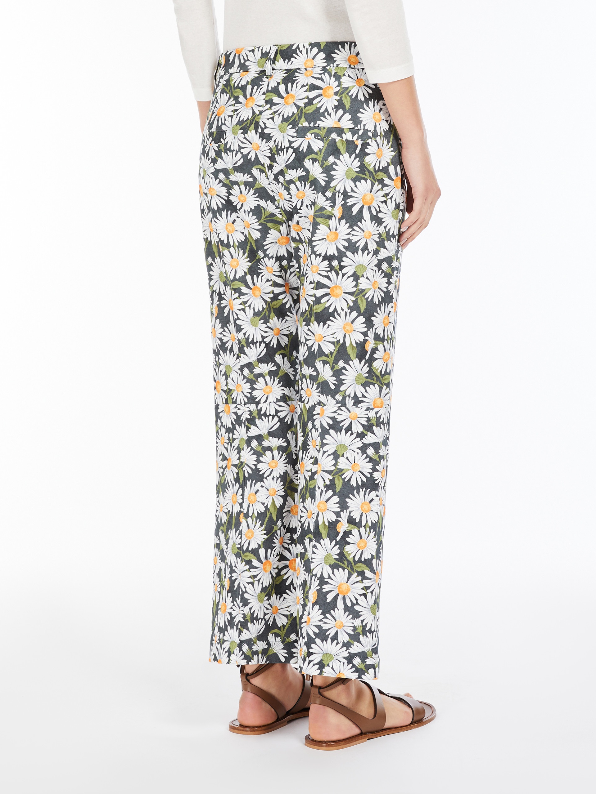 ARTEN1234 Flared patterned cotton trousers - 4