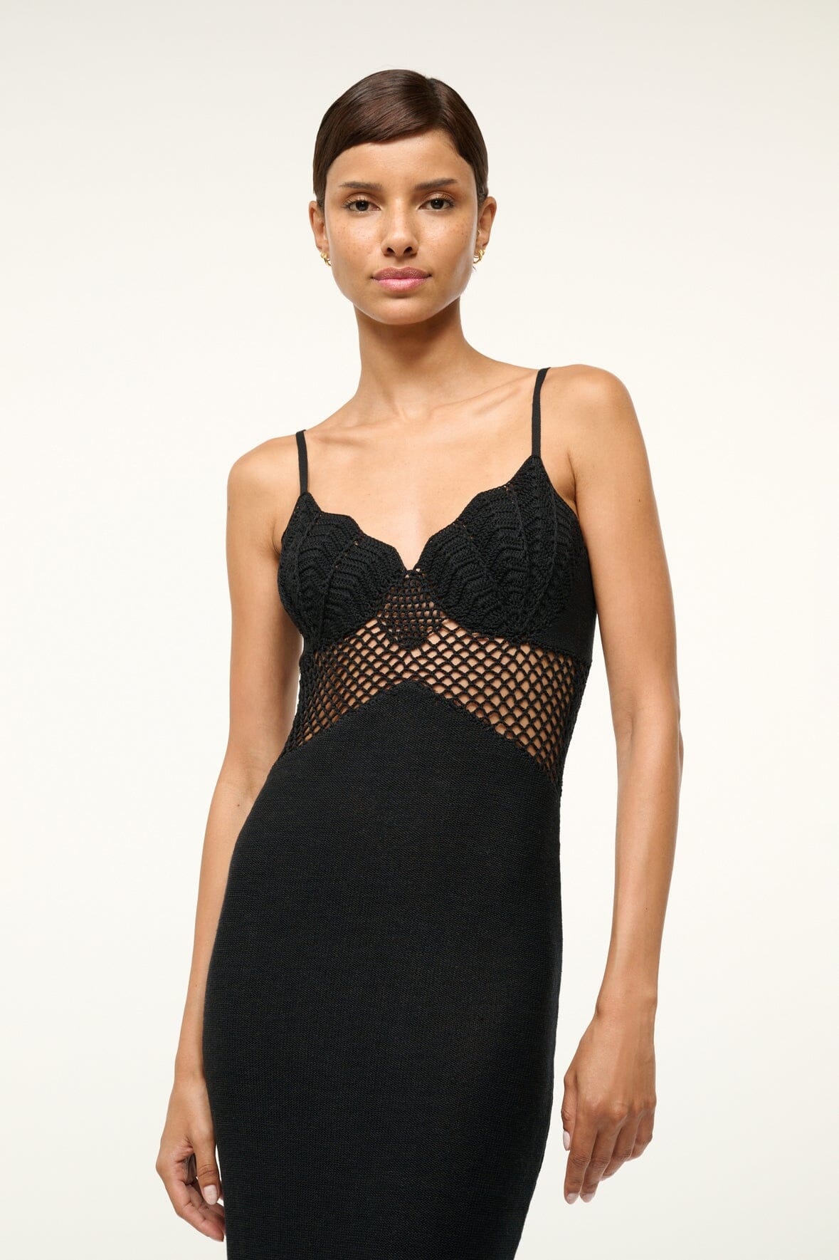 STAUD TARA DRESS BLACK