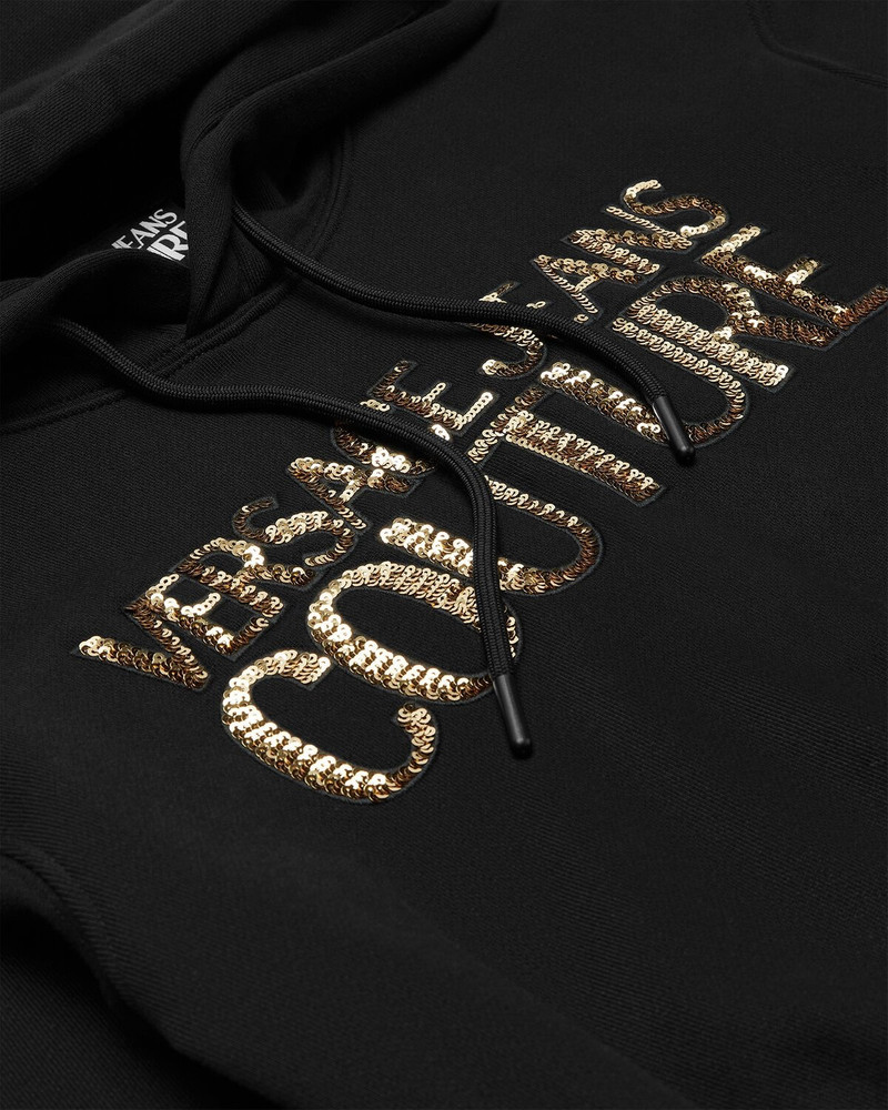 VERSACE JEANS COUTURE Crystal Logo Crop Hoodie outlook