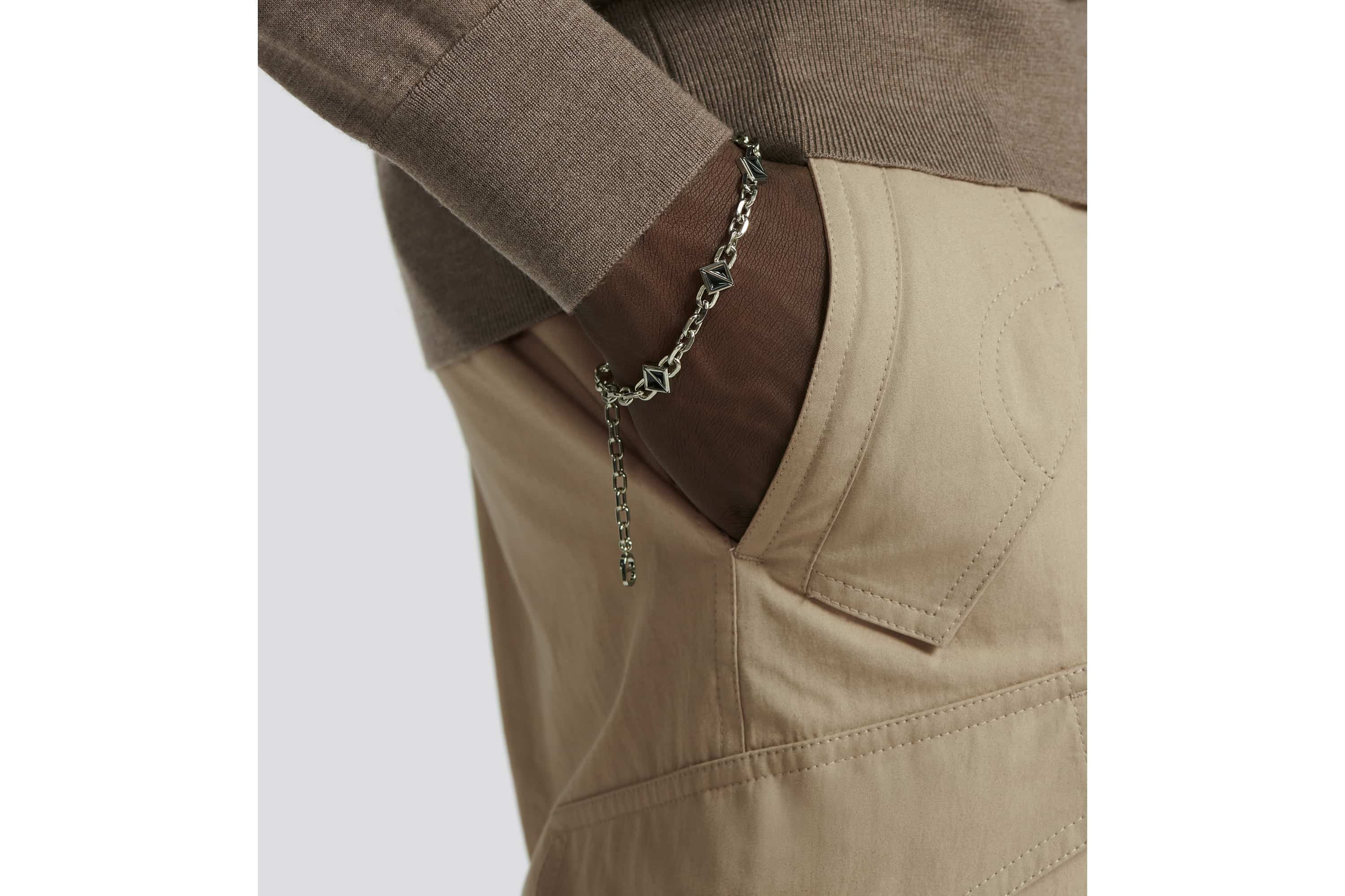 Dior Men's CD Diamond Thin Chain Link Necklace