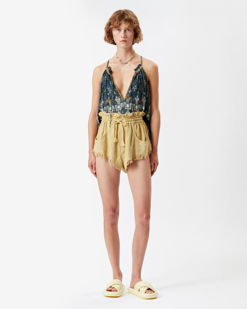 Isabel Marant Étoile TALAPIZ SILK BOURETTE SHORTS outlook