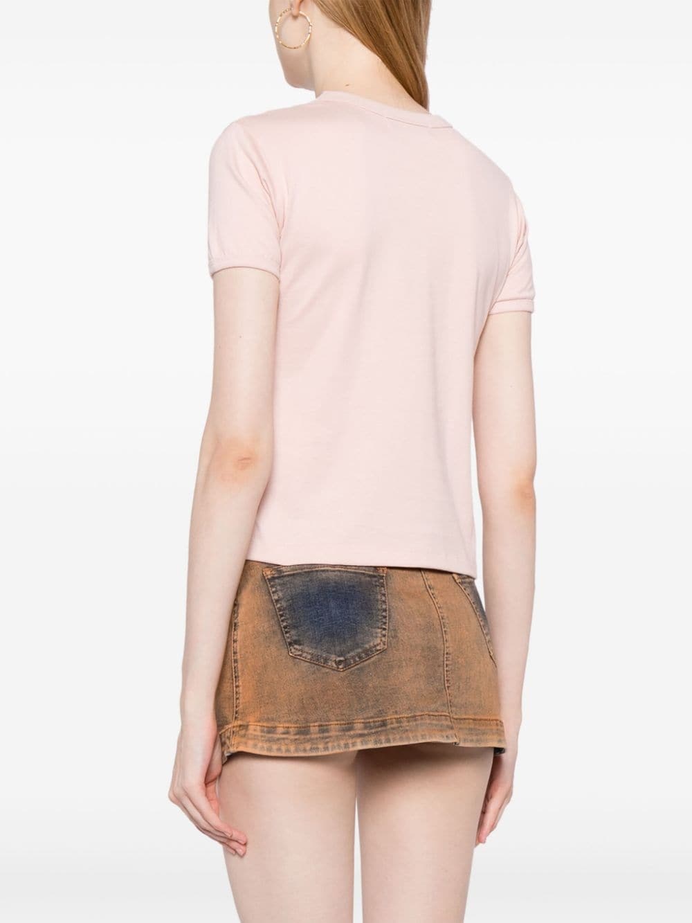 logo-flocked T-shirt - 4