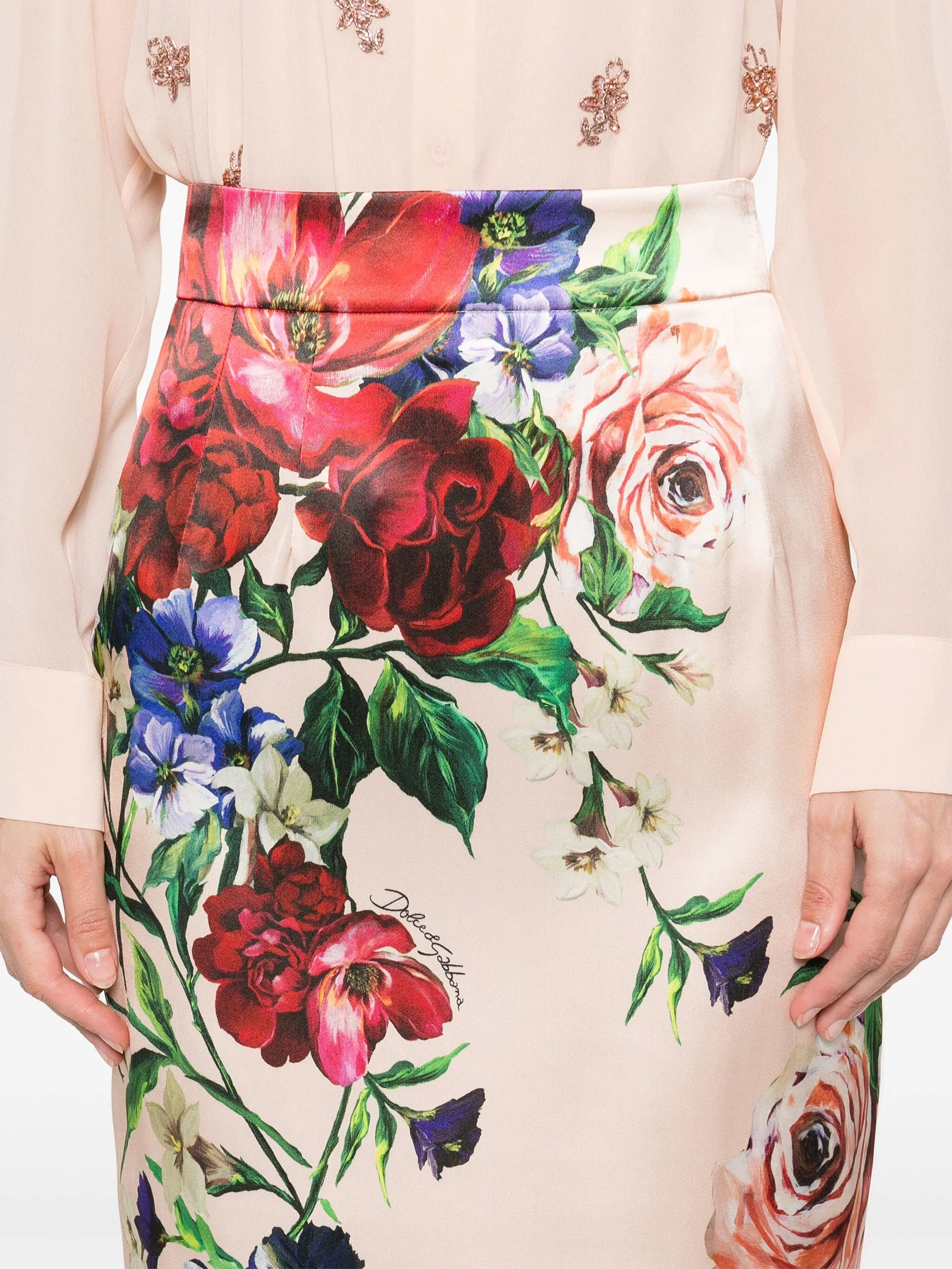 Floral-print Midi Skirt - 4