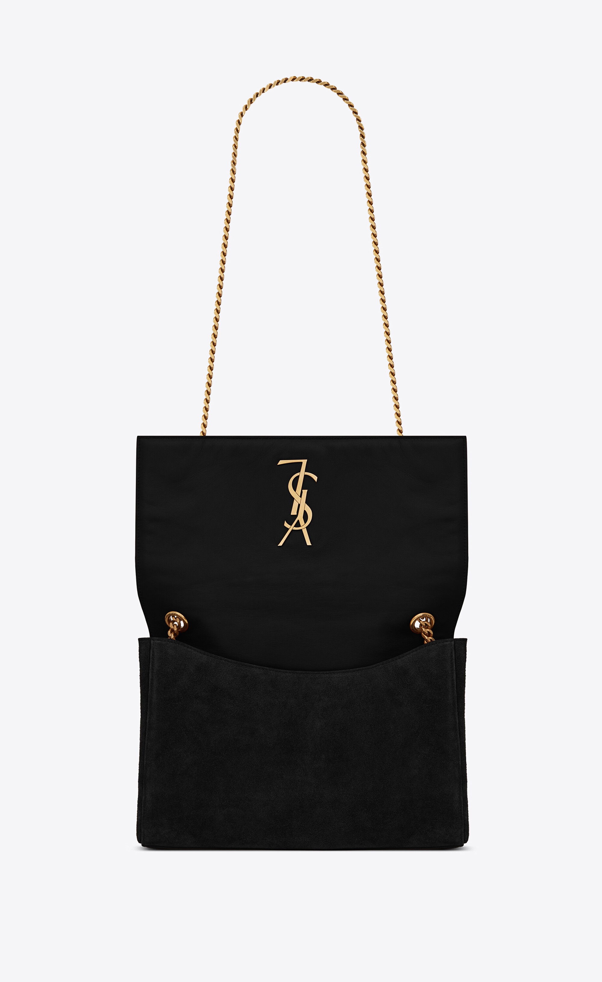 kate medium reversible chain bag in suede and smooth leather - 6