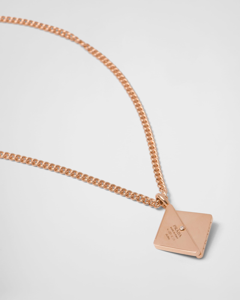 Eternal Gold pendant necklace in pink gold with diamonds and mother-of-pearl 6
