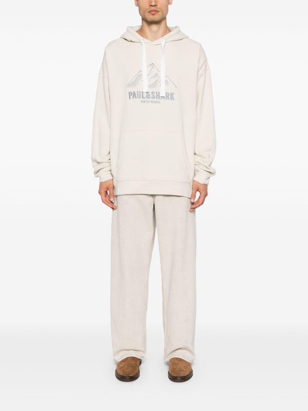 logo-embroidered hoodie - 2