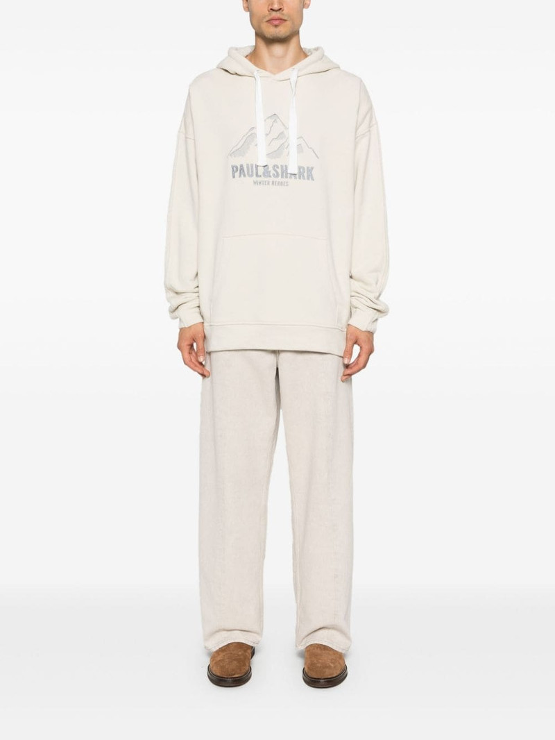Paul & Shark logo-embroidered hoodie outlook