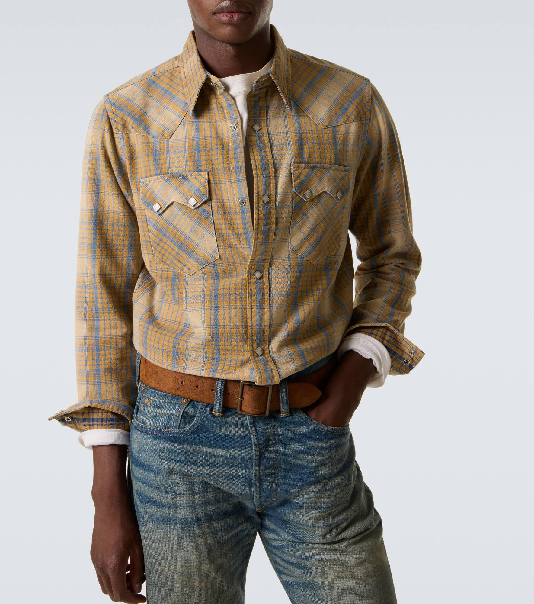Plaid cotton Western shirt - 5