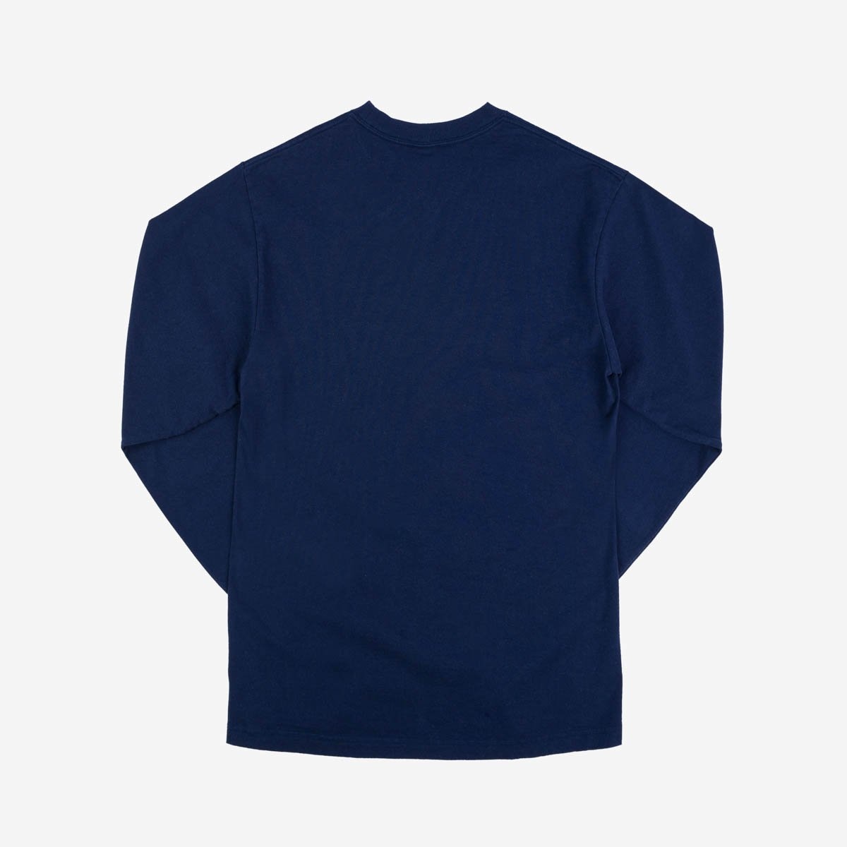 IHTL-2301-NAV 7.5oz Printed Loopwheel Crew Neck Long Sleeved T-Shirt - Navy - 5