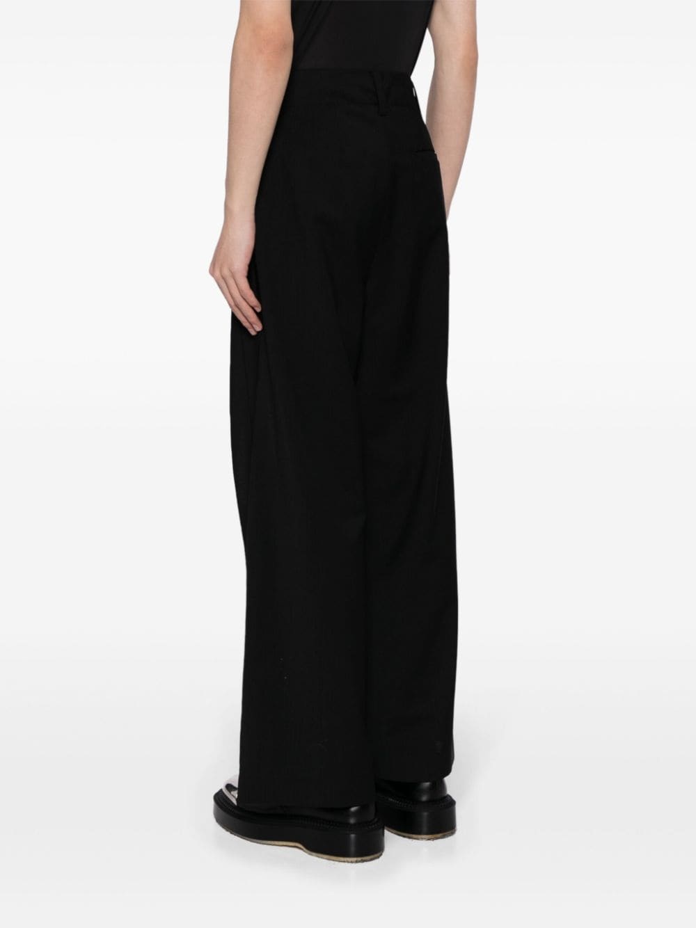cut-out wide-leg trousers - 4