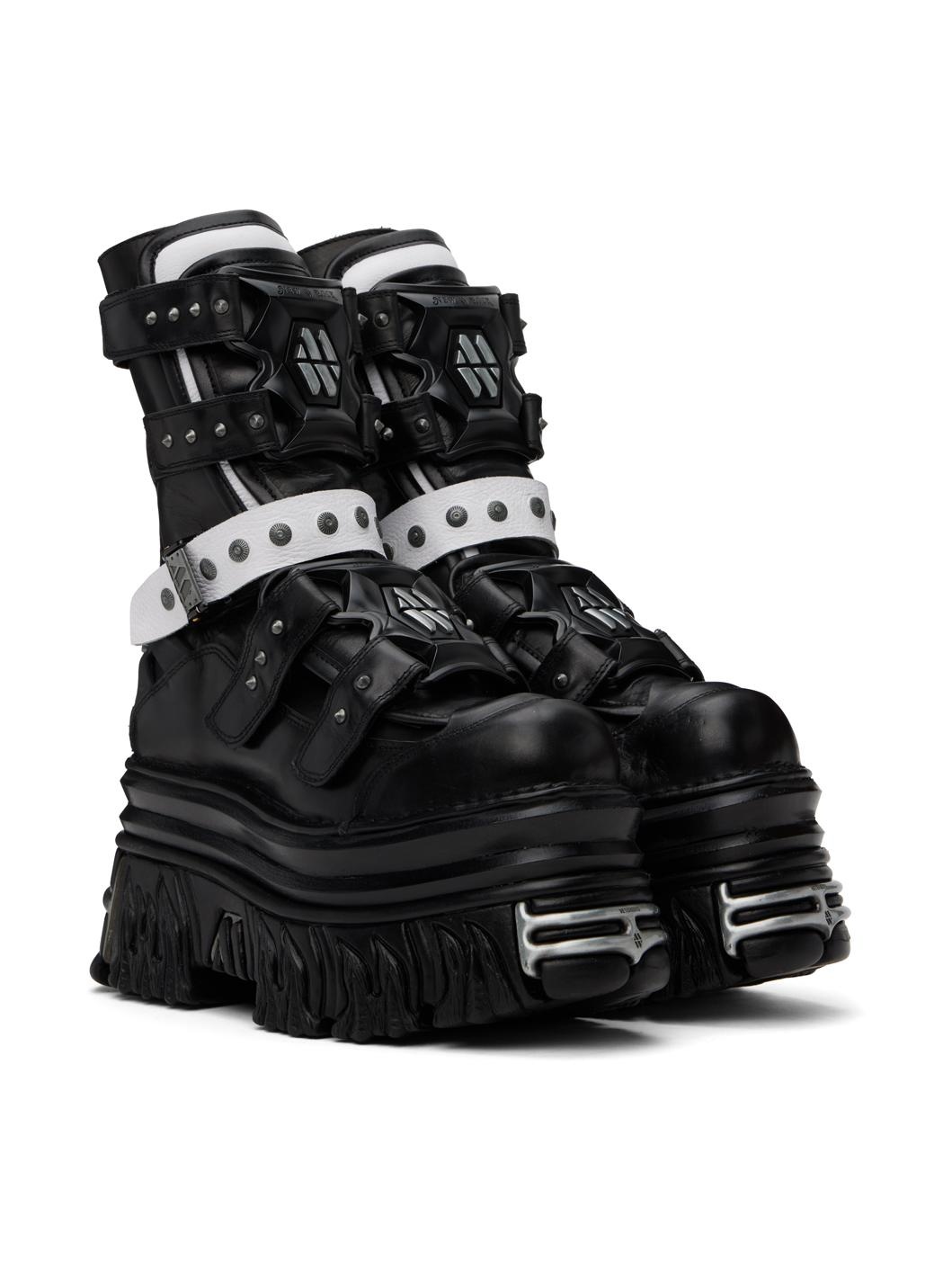 Black & White New Rock Edition Gamer Boots - 4