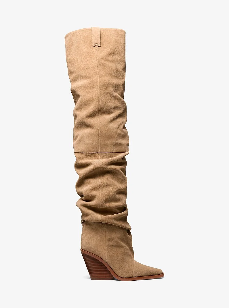 Noemie Suede Over-the-Knee Boot - 1