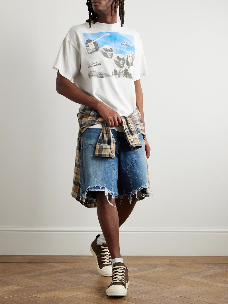 SAINT M×××××× + Sean Wotherspoon Kiki Printed Cotton-Jersey T-Shirt White outlook