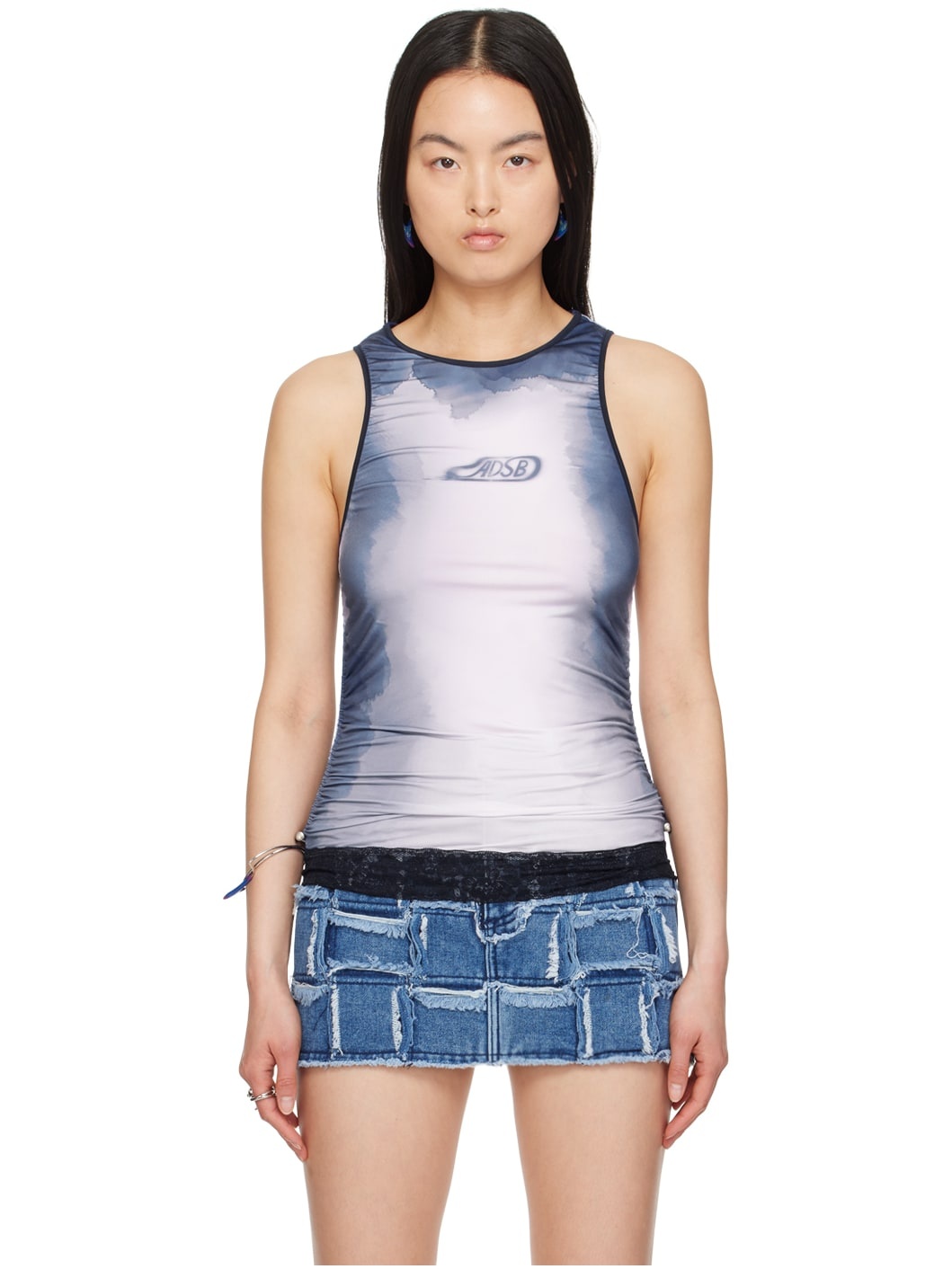 Blue & White Lisa Tank Top - 1