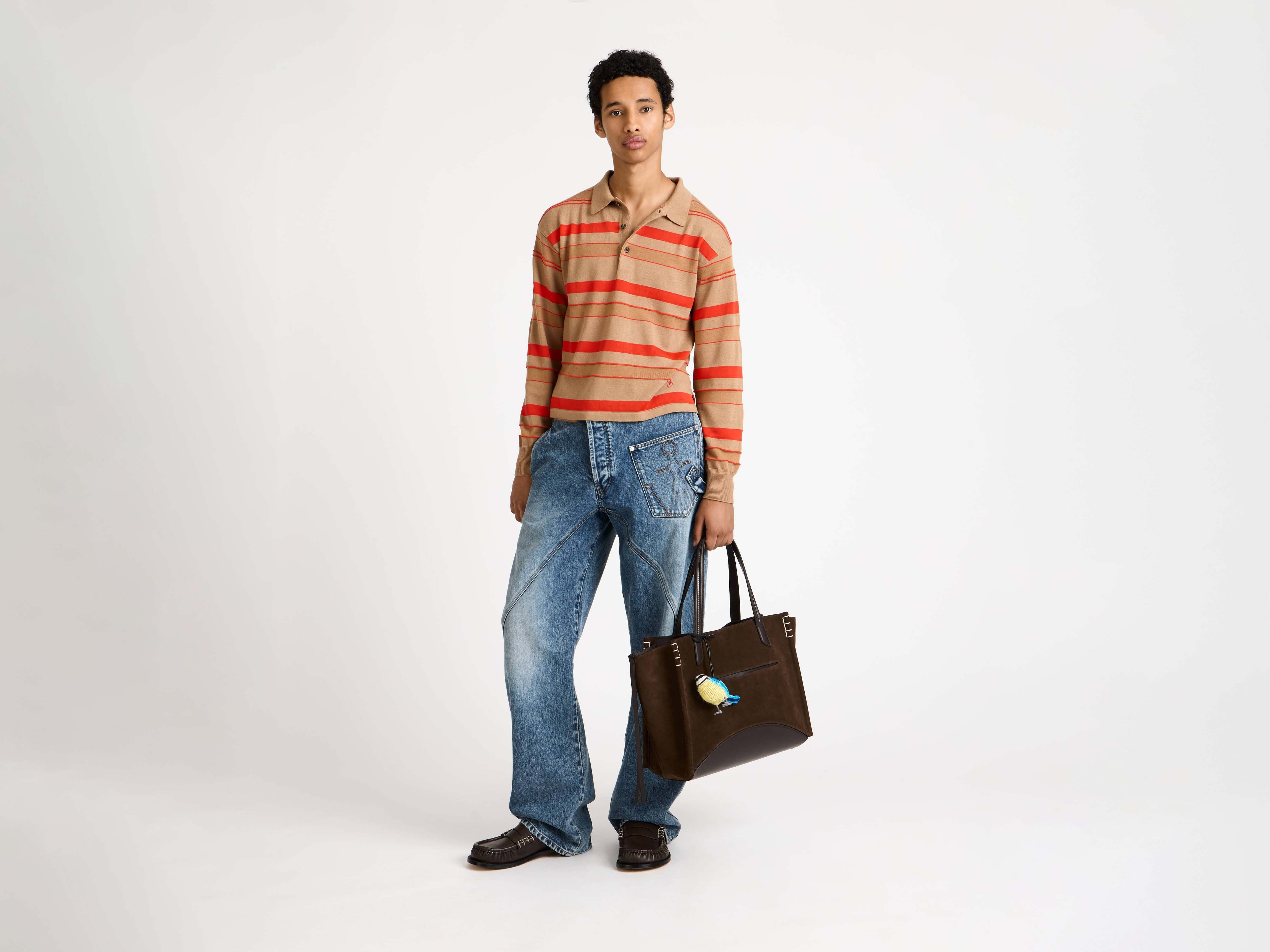 LOAFER CABAS BAG IN BROWN SUEDE - 4