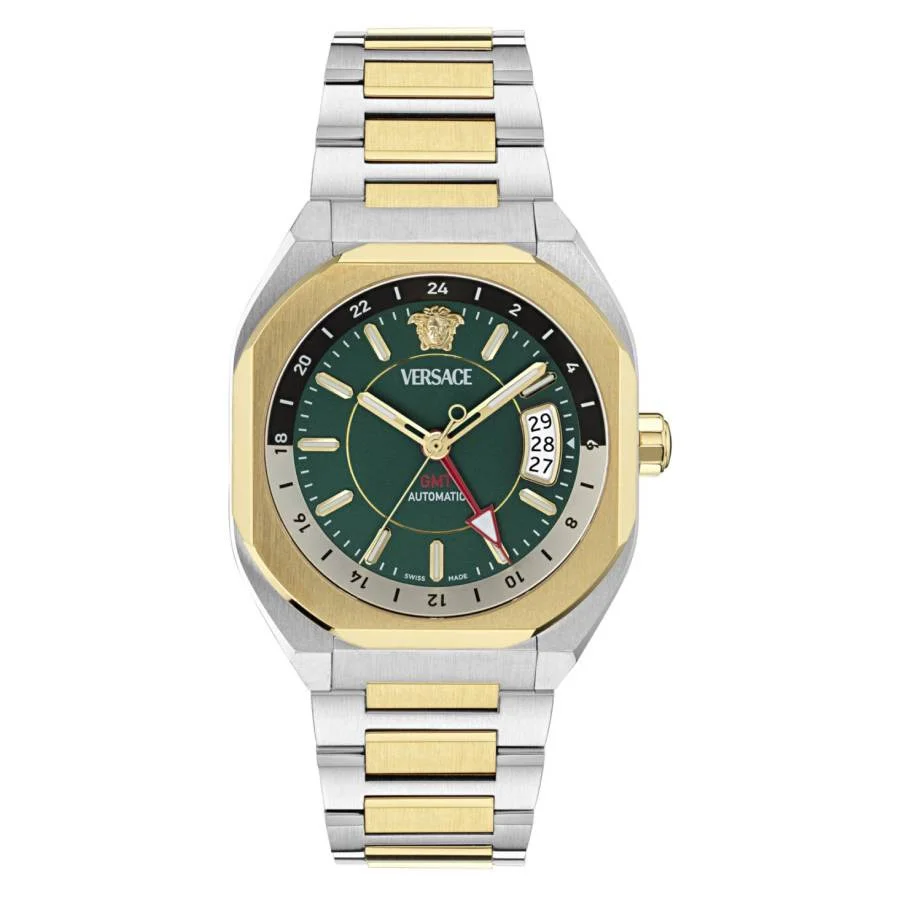 Versace V-Contempo GMT Automatic Green Dial Men's Watch VE0I00325 - 1