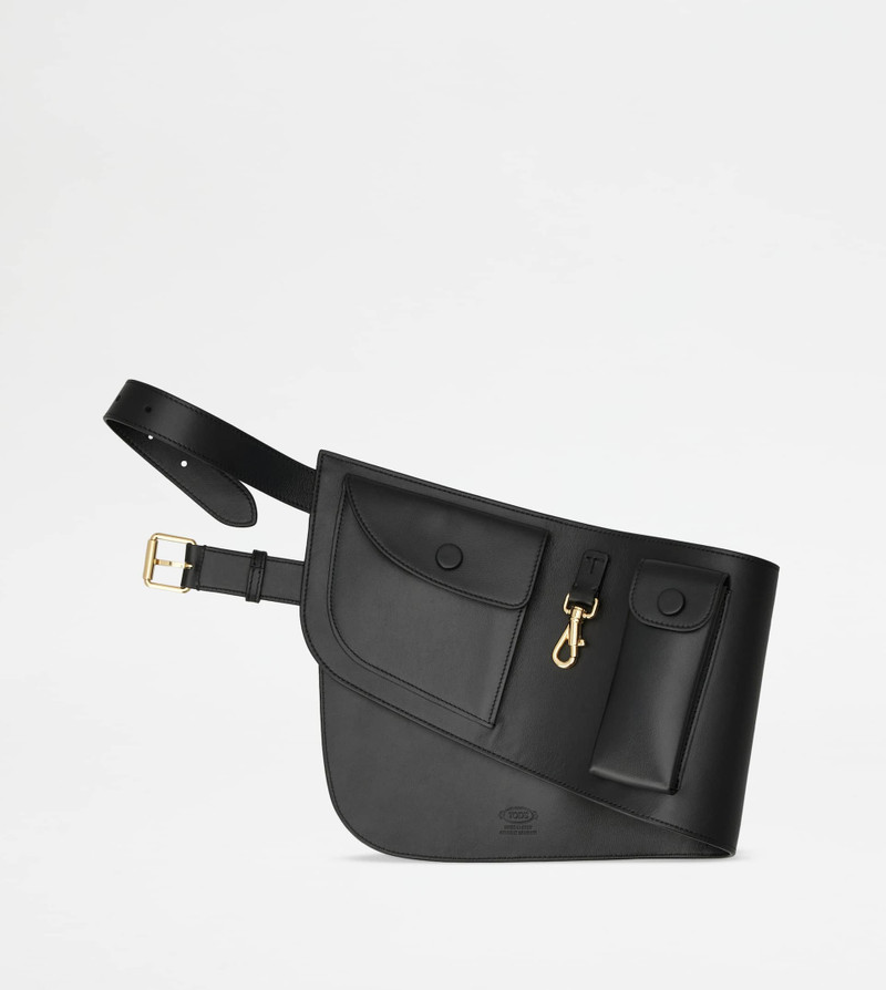 UTILITY BELT IN LEATHER - BLACK 1