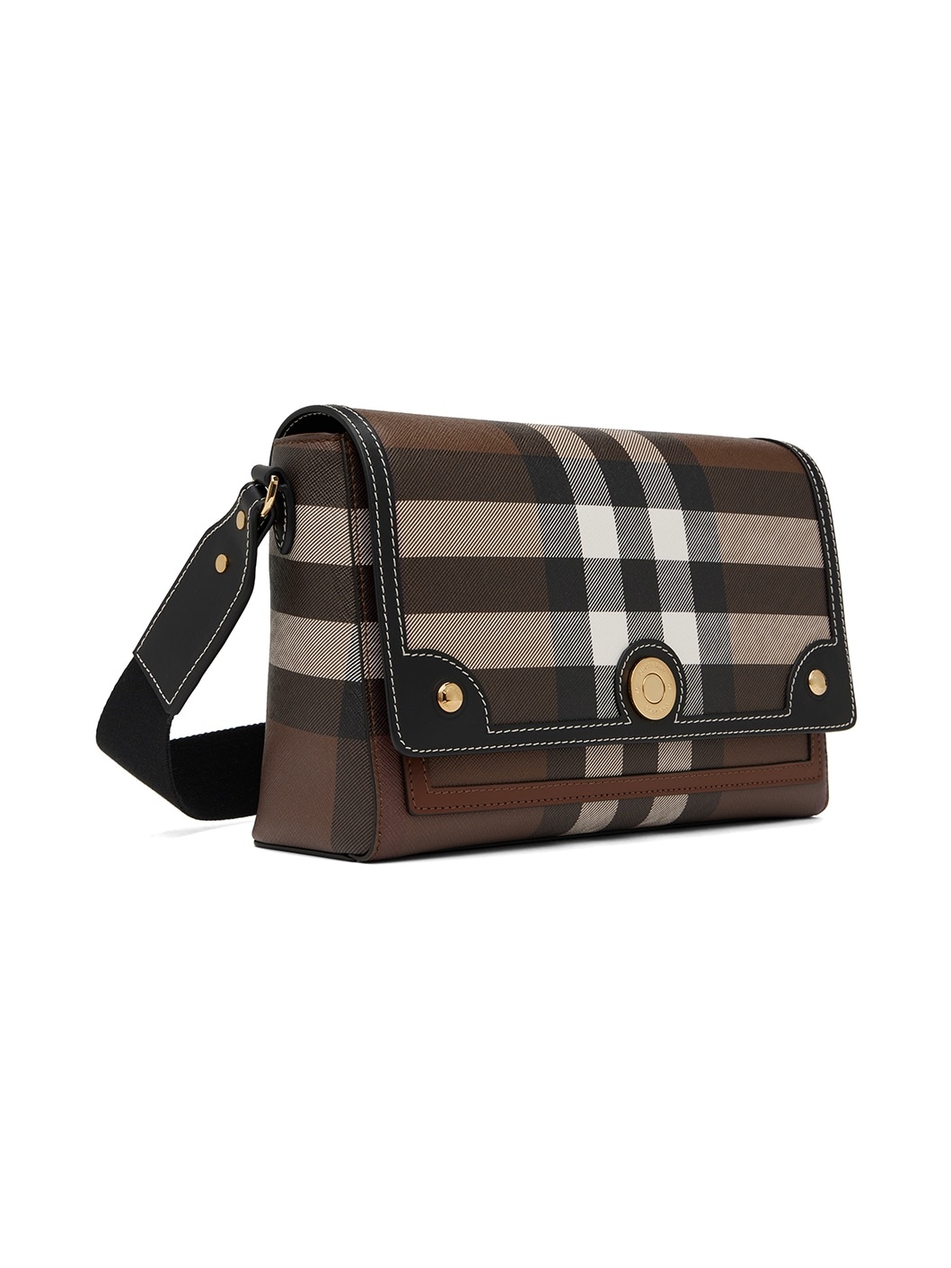 Brown Check Messenger Bag - 2