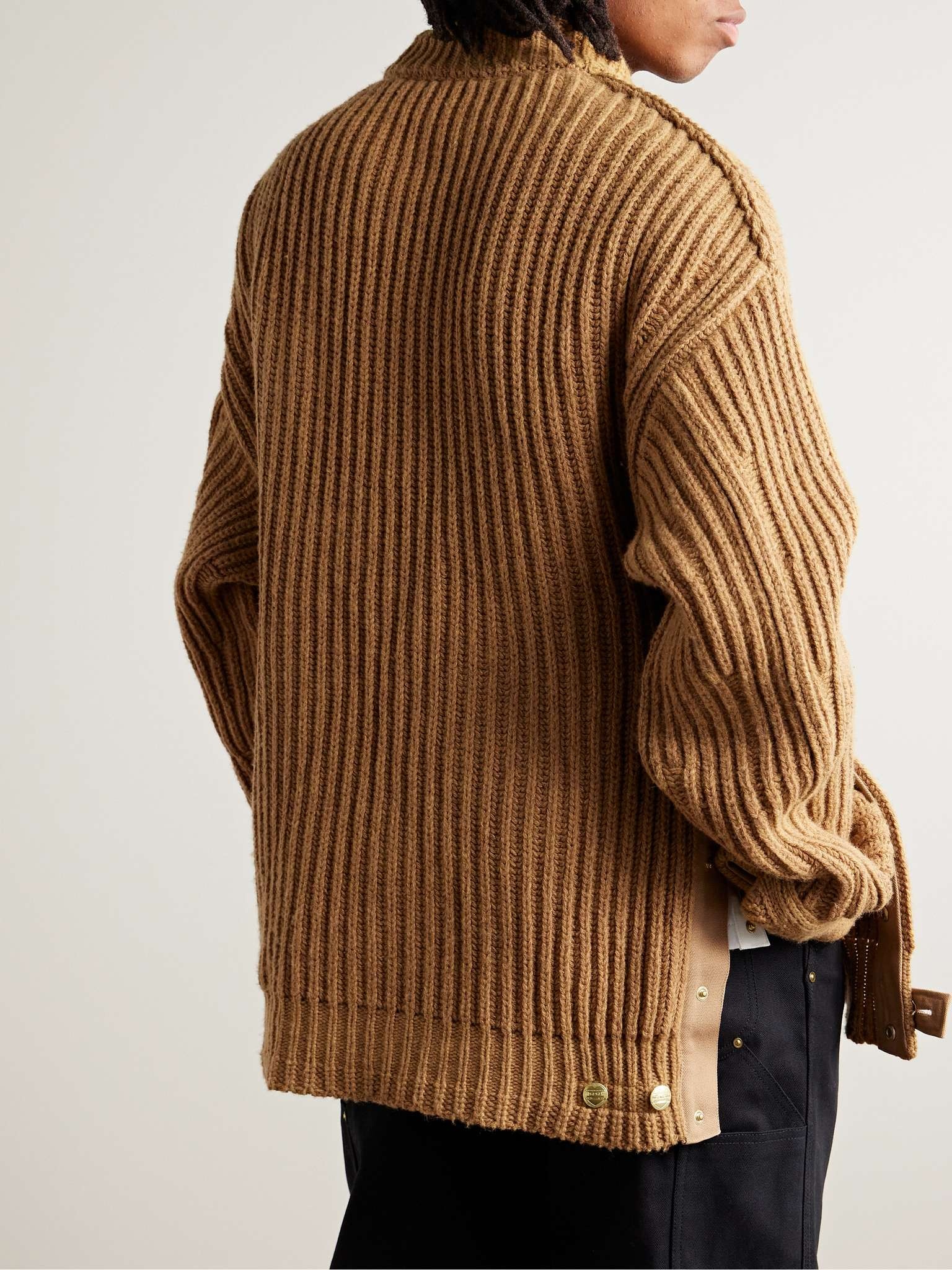 + Carhartt WIP Detroit Ribbed Wool and Nylon-Blend Sweater - 3