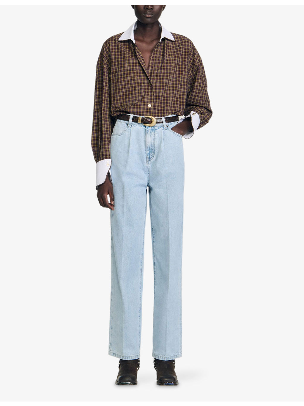 Straight-Leg Faded-Wash Denim Jeans - 2