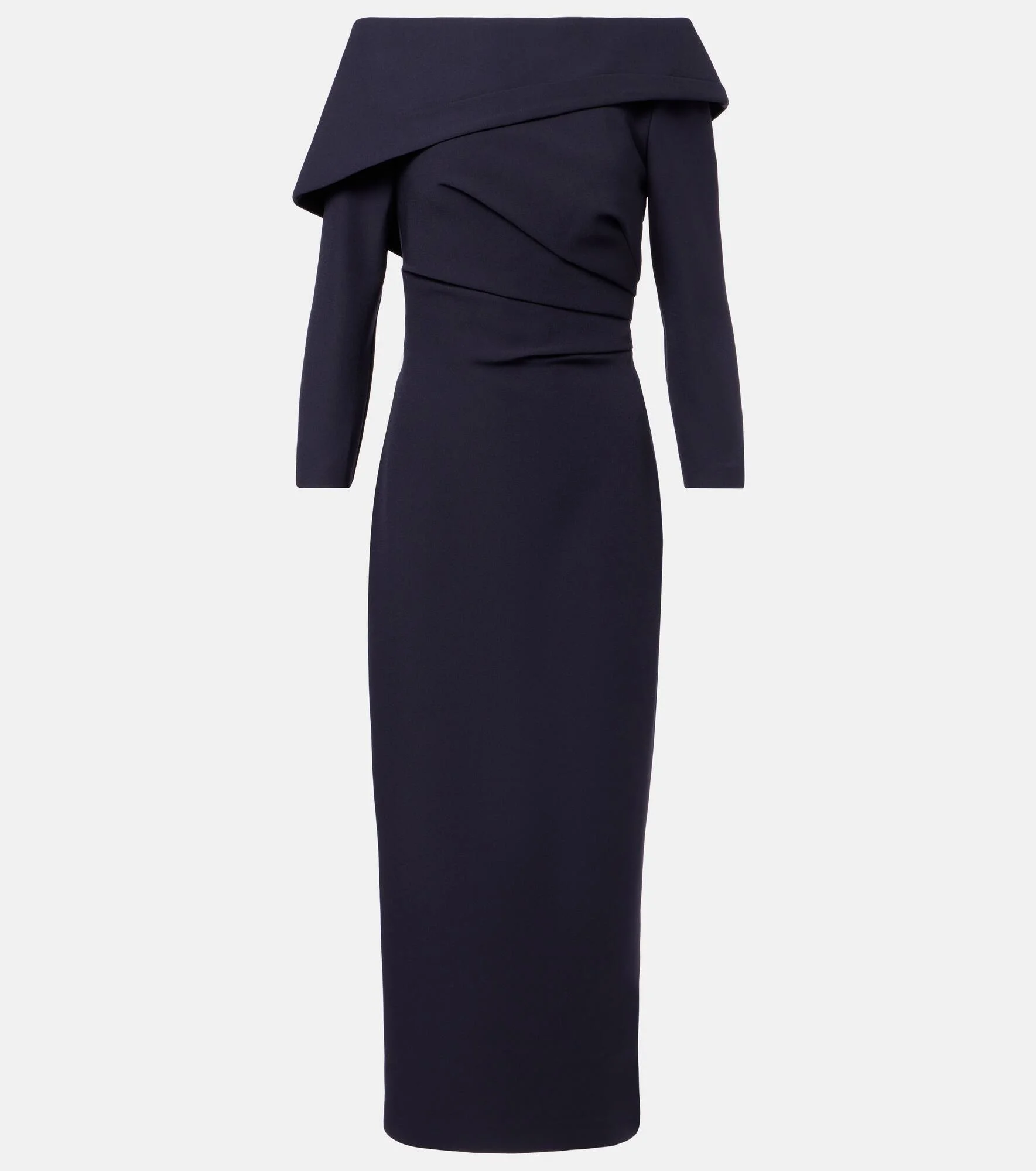 Off-shoulder crêpe midi dress - 1