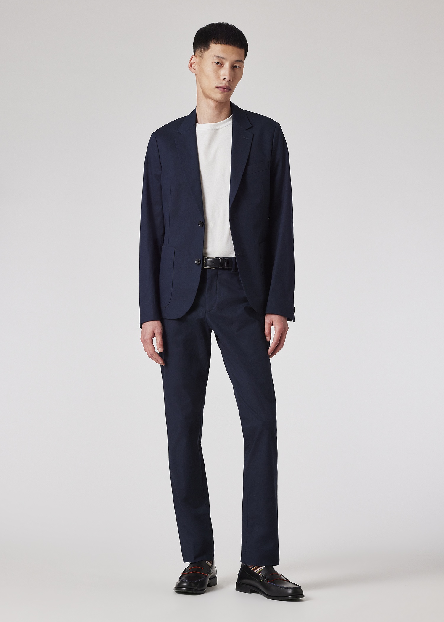 Mid-Fit Navy Stretch-Cotton Chinos - 3