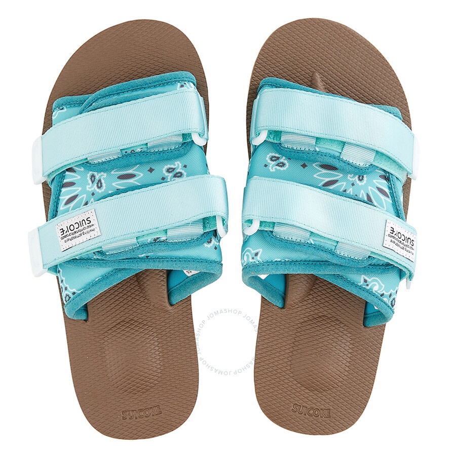Suicoke Ladies Teal Moto-Cab Slippers - 3