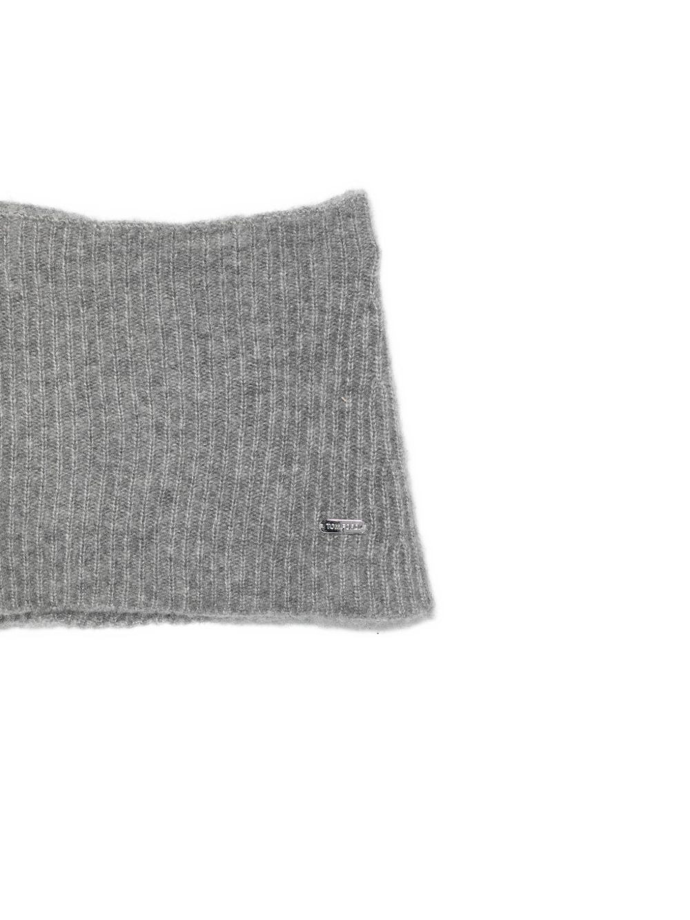 ribbed cashmere-silk blend neck-warmer scarf - 2