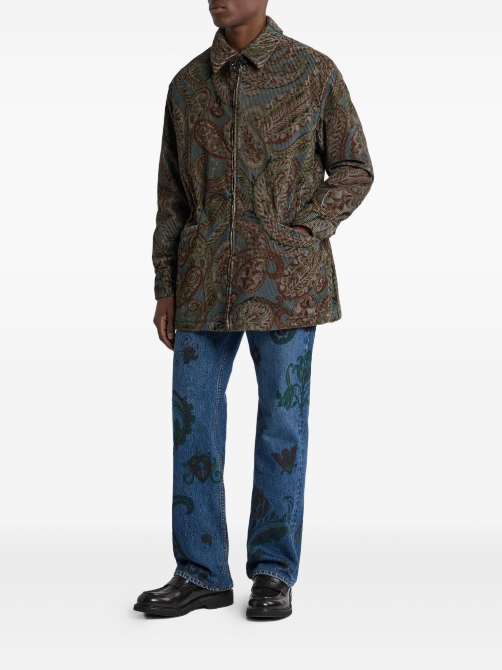 paisley print jeans - 2