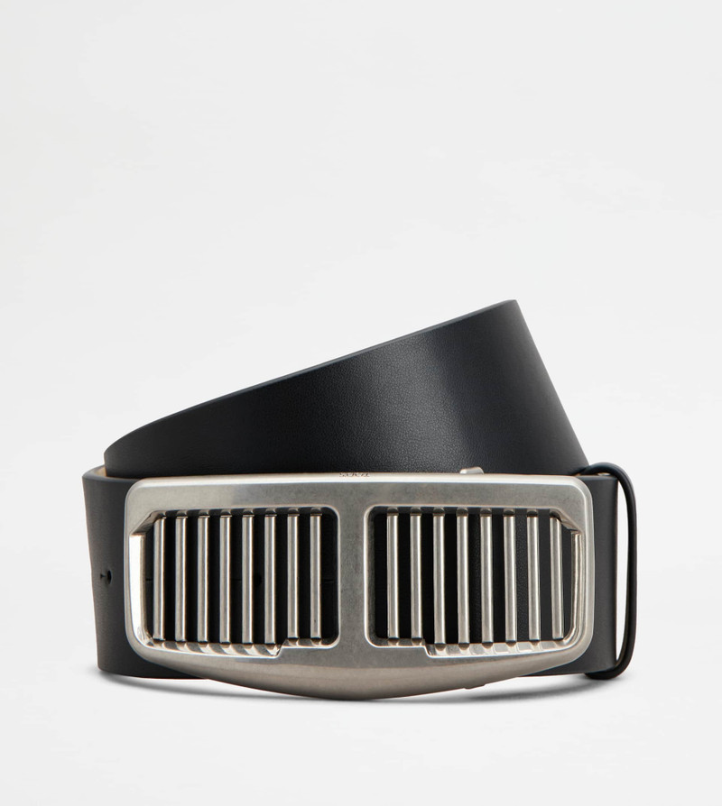 BELT IN LEATHER - BLACK 1