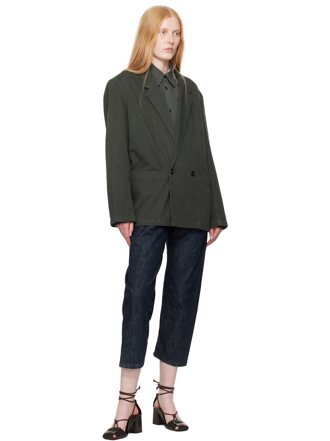 Navy Workwear Denim Blazer - 4