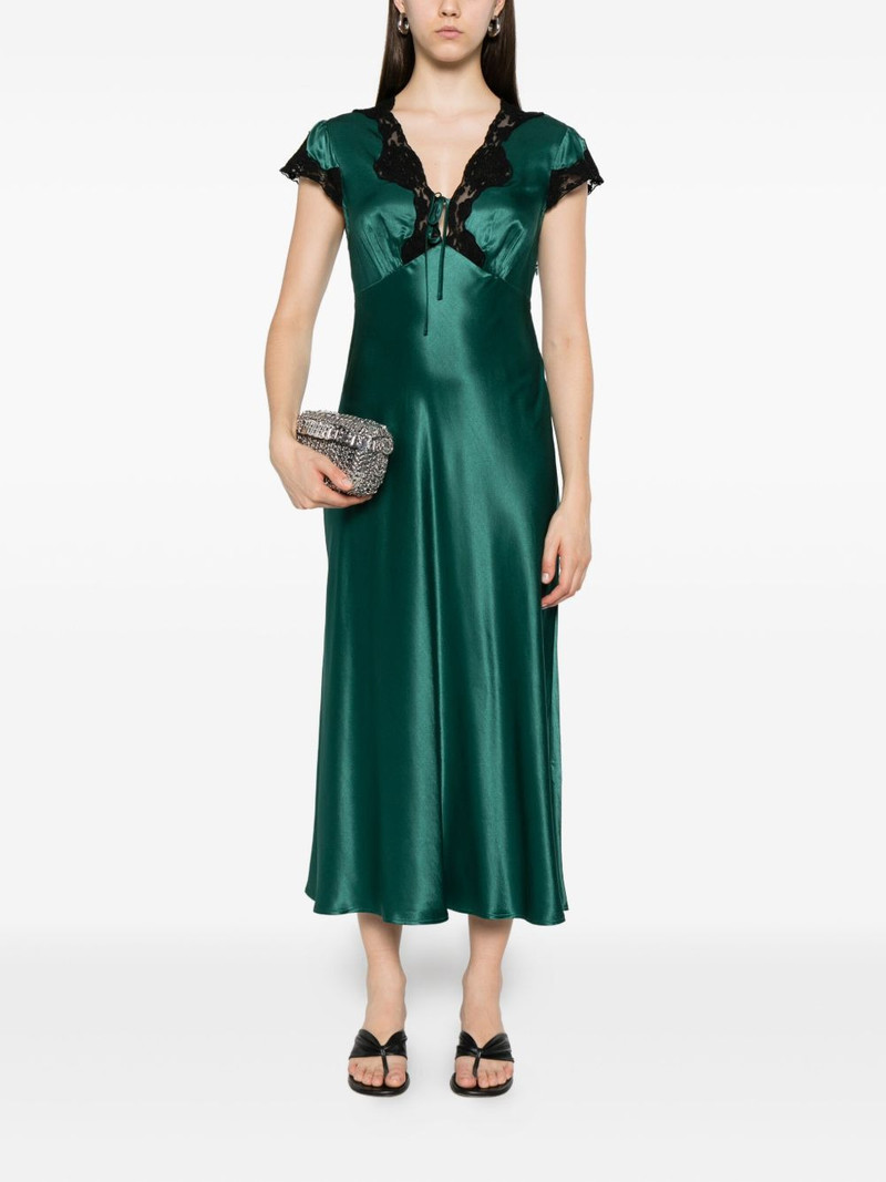 RIXO Amari lace-trimmed satin dress outlook