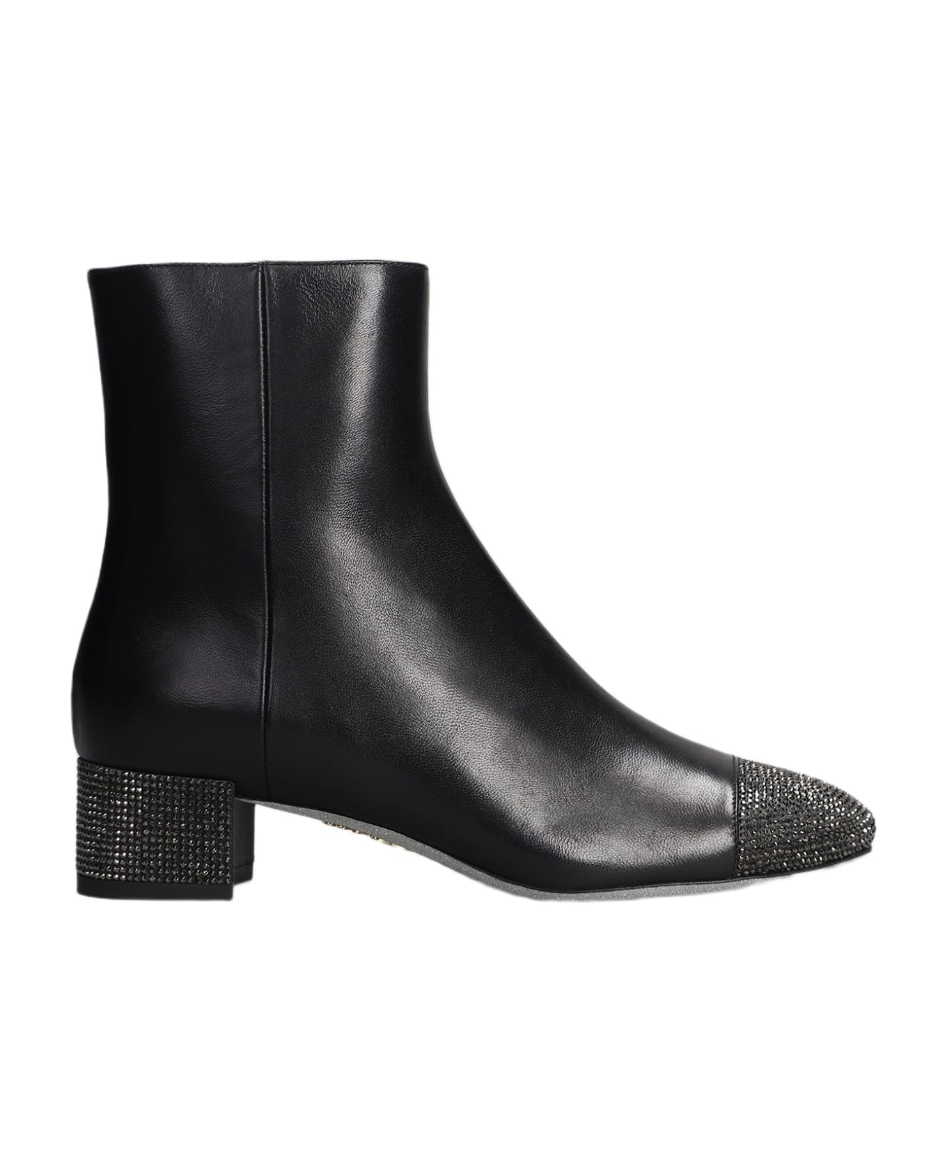 Bonnie Low Heels Ankle Boots In Black Leather - 1