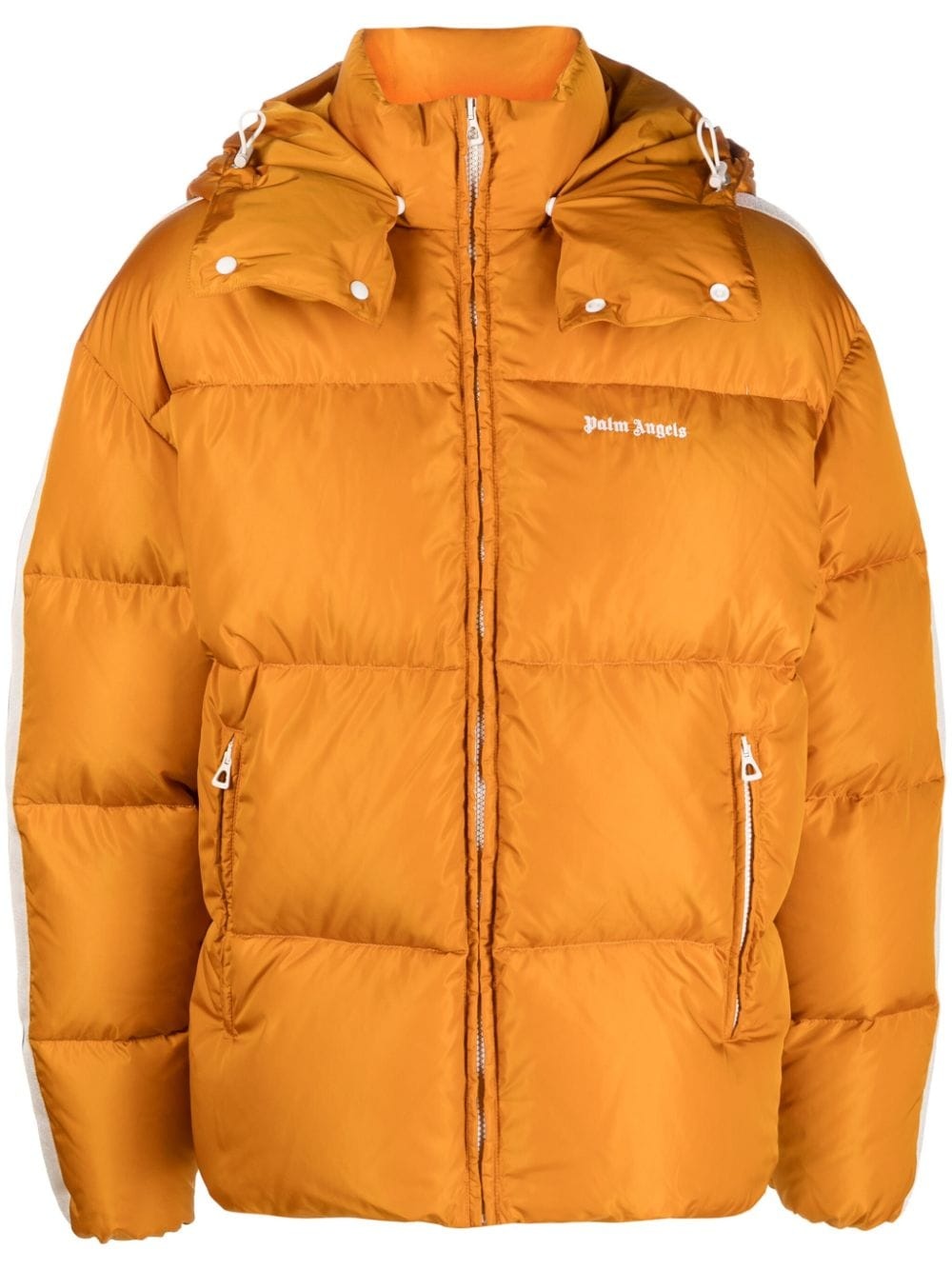 logo-print padded jacket - 1